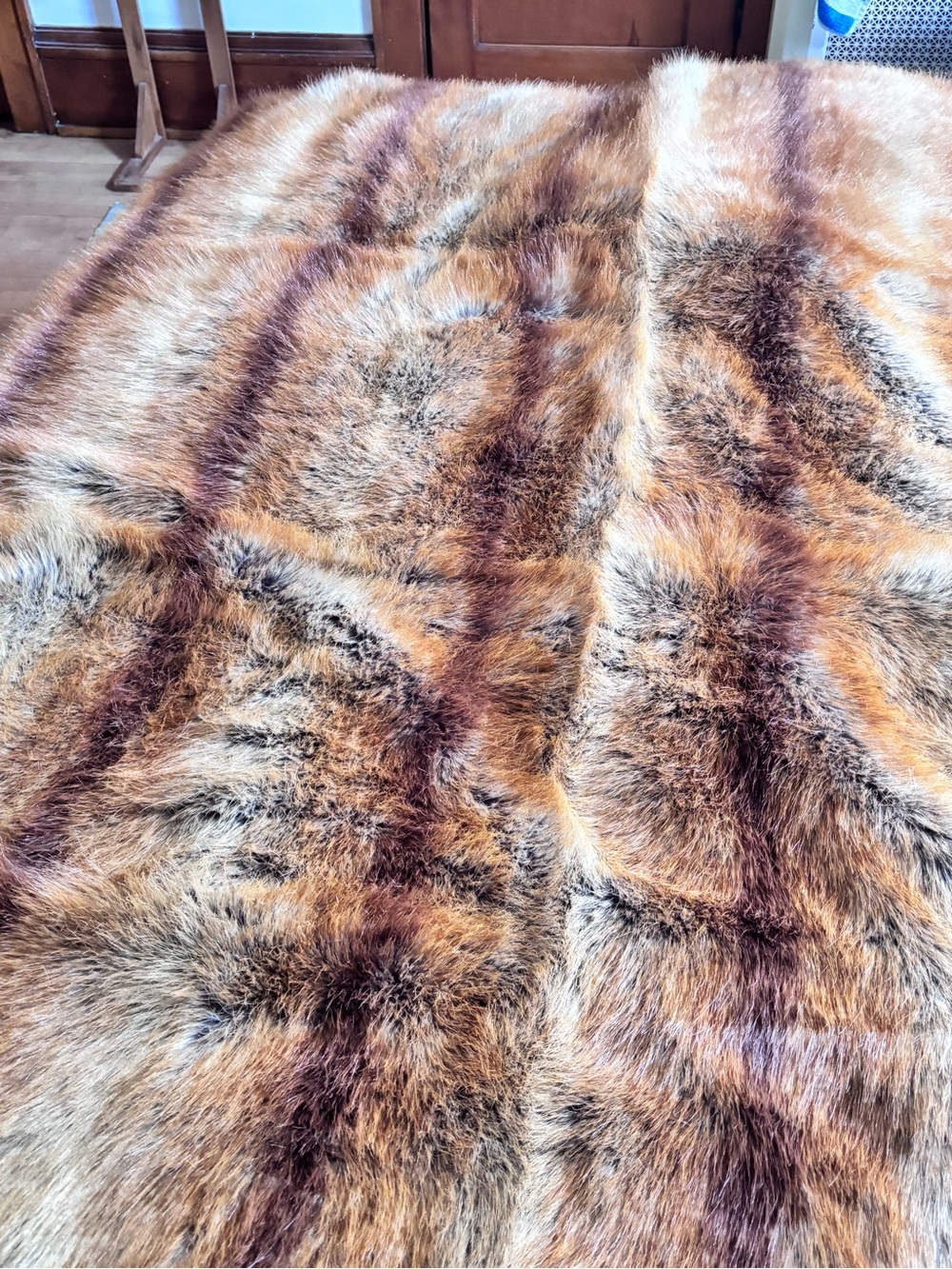 Donna Salyer’s Fabulous faux Fur Throw in Warm Brown & Cream Tones